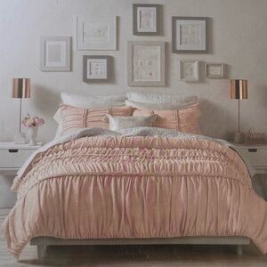 NWT Lauren Conrad Braided 3-Piece Comforter Set in Blush Pink